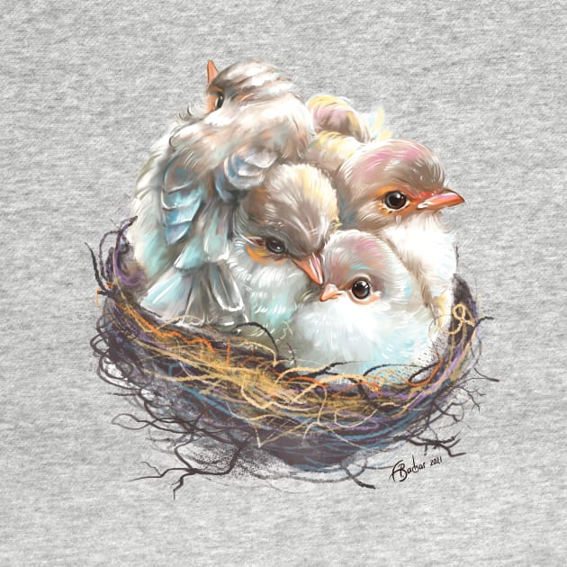 Birds on the nest by Alla